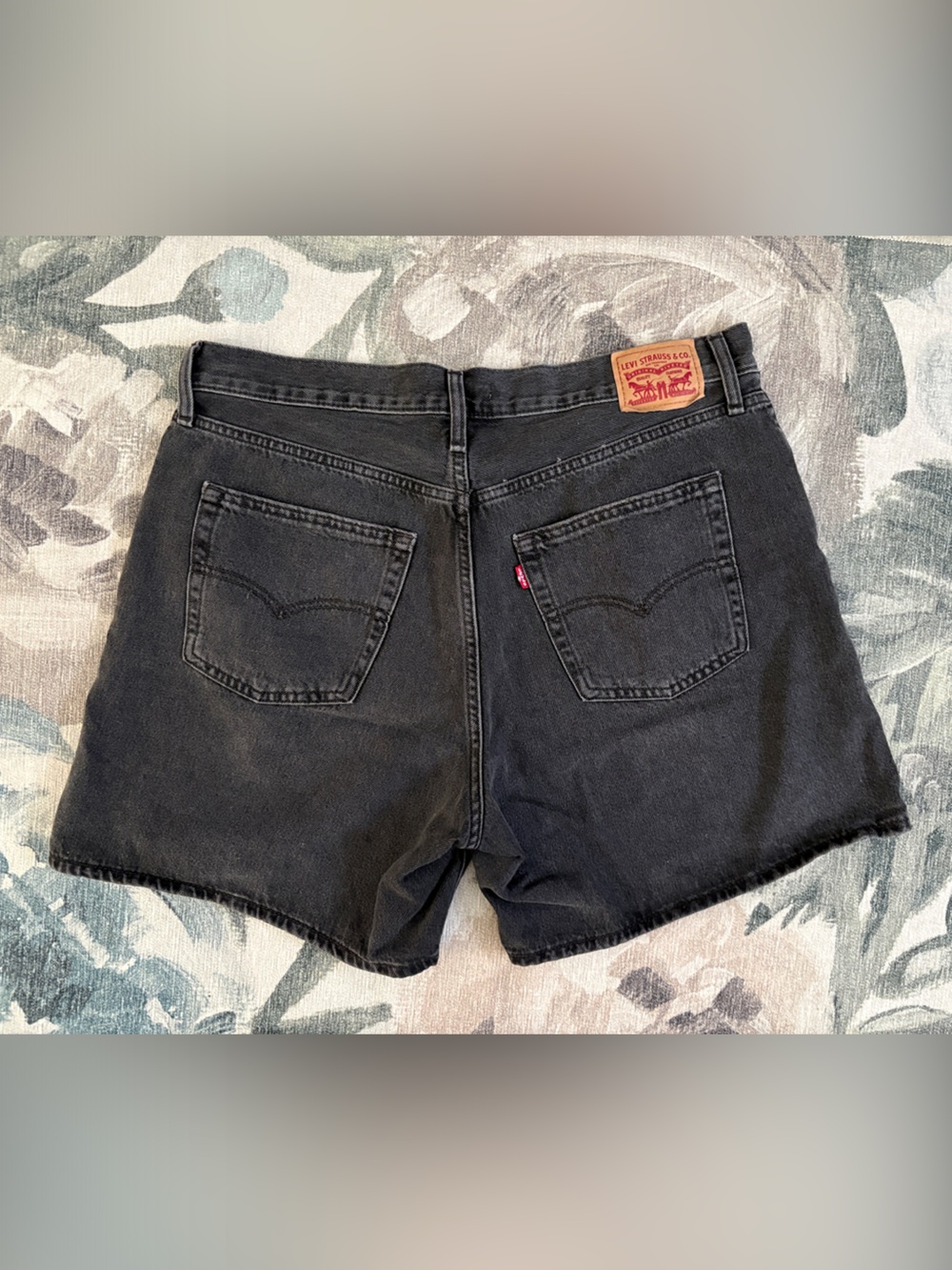 Levi's Black women’s Denim Shorts with Signature Patch